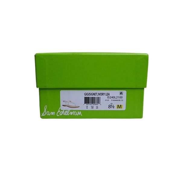 Sam Edelman Womens 8.5 Gigi Signet  Leather Sandal in Modern Ivory NEW - Picture 10 of 10